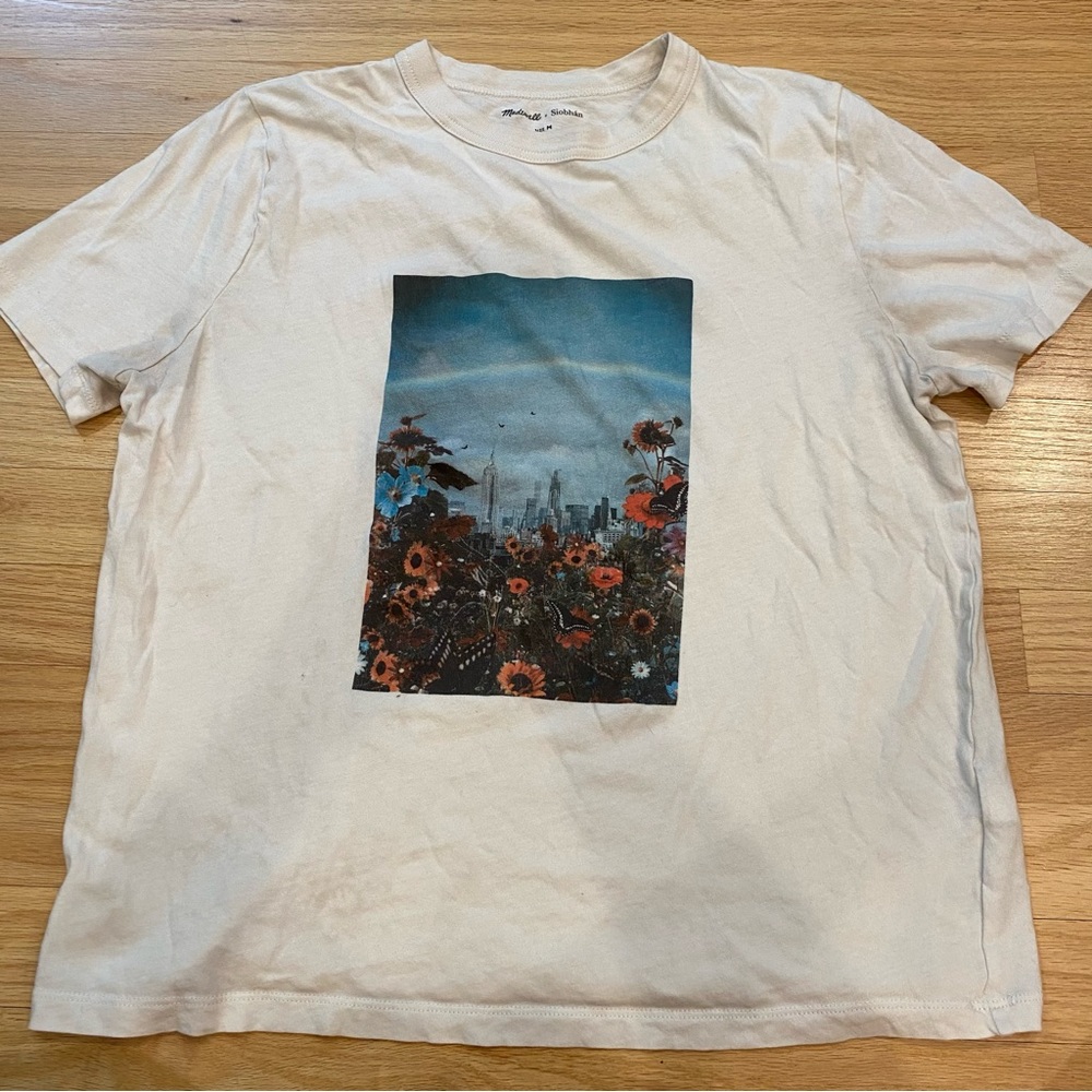 Madewell*Siobhan women’s size M short sleeve floral block tee